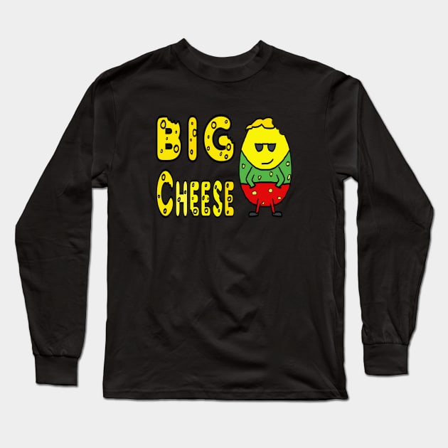 Big Cheese Long Sleeve T-Shirt by Mark Ewbie